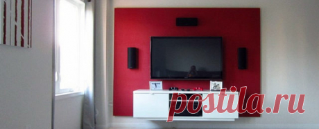DIY Floating Wall - How To Build A Bachelor Pad TV Stand Want to make your bachelor pad look better? It's easier than you think! Learn how to build a floating wall TV stand in this DIY interior design guide.