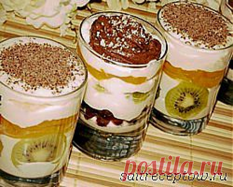 Творожный десерт с фруктами | Сайт рецептов