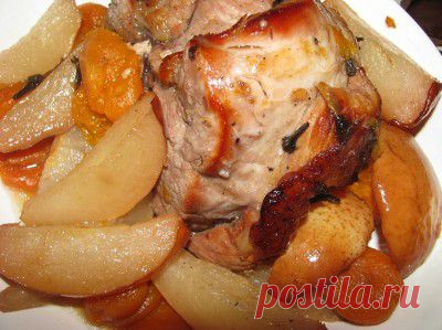 Мясо в вине с грушами и курагой : Вторые блюда