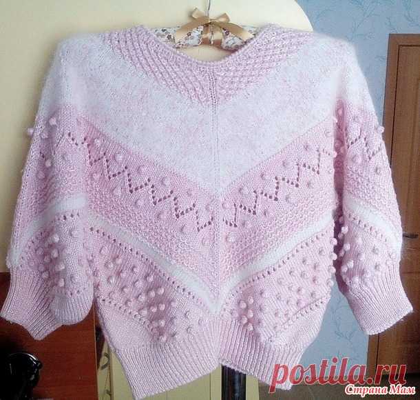 . Пуловер с укороченным рукавом - Вязание - Страна Мам