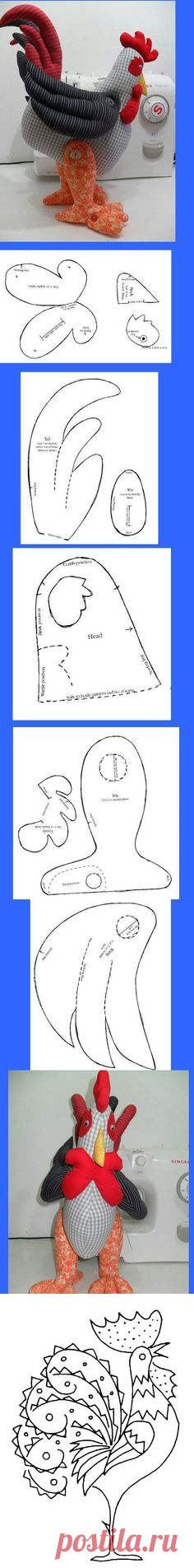 (68) Петушок Ку-ка-ре | Speelgoed textiel