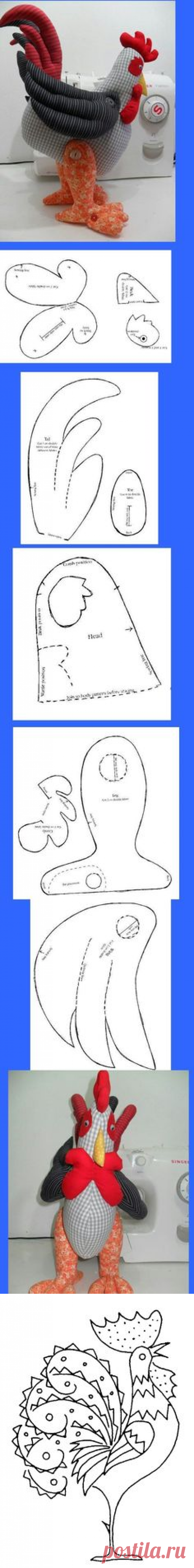 (68) Петушок Ку-ка-ре | Speelgoed textiel