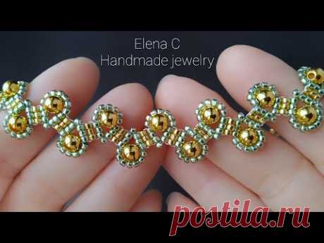 Beaded Bracelet Tutorial Beautiful Jewelry HandMade Браслет из бисера и бусин своими руками #diy