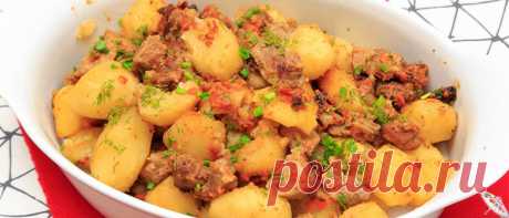 Рецепт тушеного картофеля с мясом