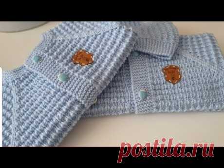 Fare Dişi Yelek Modeli 
Kolay Bebek Yeleği