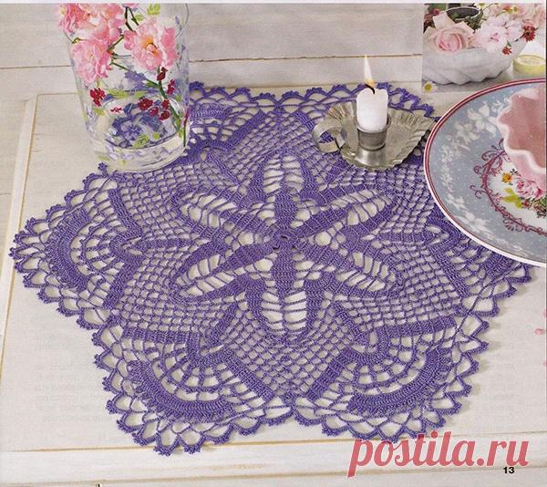 Салфетка крючком.
#вязание #вязание_крючком #салфетка_крючком #схема_салфетки