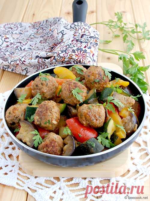 Как приготовить вкусное овощное рагу с фрикадельками | Четыре вкуса