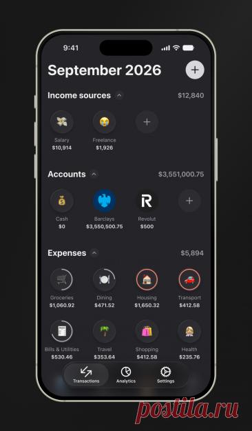 Автор рассказывает о создании финансового менеджера на SwiftUI: от макета и архитектуры до тестирования, аналитики и публикации.