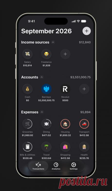 Автор рассказывает о создании финансового менеджера на SwiftUI: от макета и архитектуры до тестирования, аналитики и публикации.