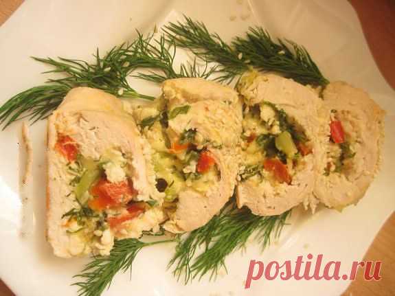 Вкусные рулетики из куриного филе в мультиварке