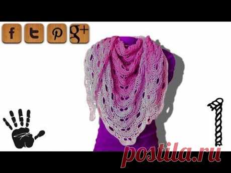 Virus shawl lefty crochet tutorial part 1 - © Woolpedia