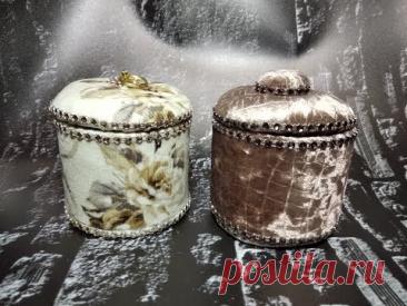 Круглая шкатулка своими руками/Jewelry box/kadife kutu
