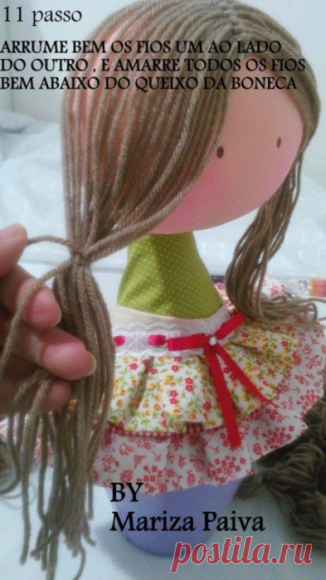 Красивая прическа с кудряшками для куклы. Мастер-класс