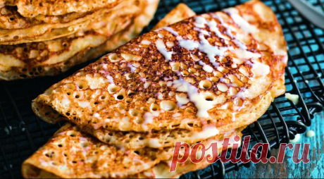Простые дрожжевые блины, пошаговый рецепт с фото
