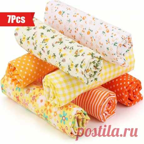 7 шт. хлопчатобумажная ткань упаковка лоскутной - Temu Moldova