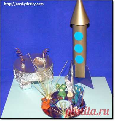 Космические поделки для детей. Ракета, луноход, инопланетяне и видео, как сделать ракету оригами.