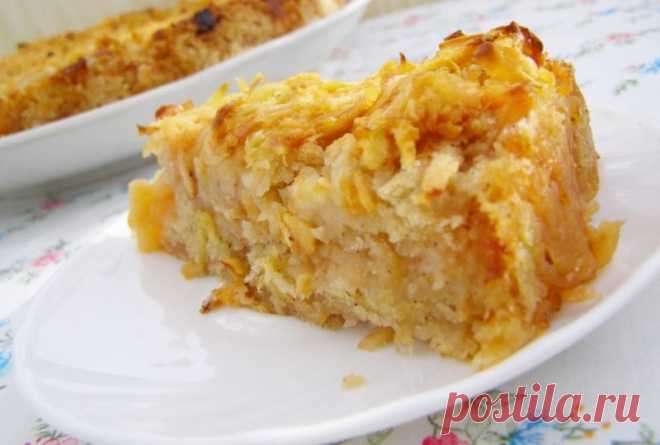Диетический пирог без пшеничной муки с яблоками