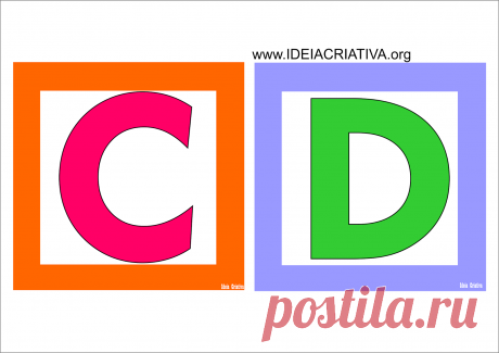 Алфавиты Идея Творчества: Алфавит в Клеточку, Цветные для Печати Бесплатно