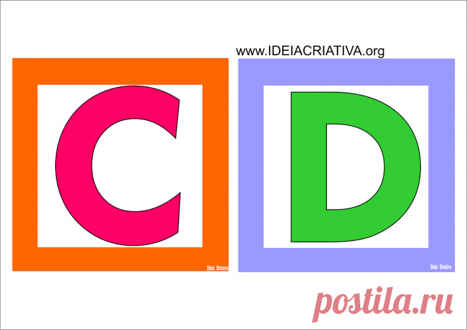 Алфавиты Идея Творчества: Алфавит в Клеточку, Цветные для Печати Бесплатно