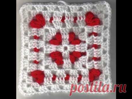▶ Cornered Hearts: Crochet Friendship Square Project 2011 - YouTube
