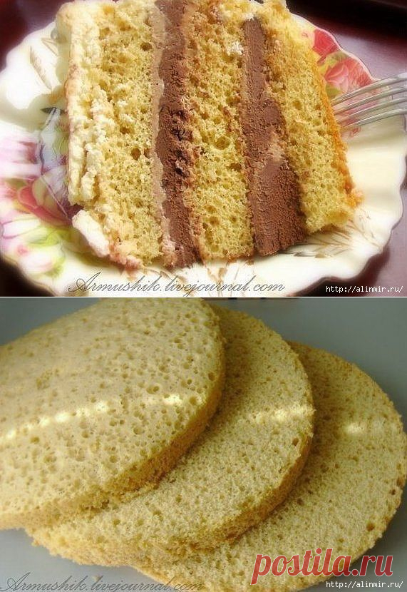 Удивительный нежный бисквит для торта. Без духовки!