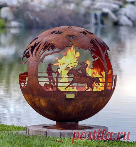 Дизайнерские огненные шары в саду ~ Planetalsad