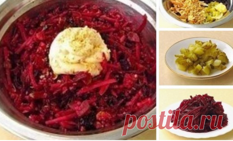 Очень вкусный салатик "Пиковая дама"
Свёклу для салата следует брать насыщенного бордового цвета. Салат можно заправлять и майонезом, и оливковым маслом.
✔ Ингредuенты:
- 1 свекла
- 1 солёный огурец
- 1 яблоко
- 2 зубчика чеснока
- 35 гр грецких орехов
- 80 гр майонеза
- 35 гр чернослива