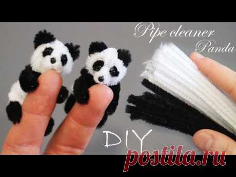 AMAZINGLY CUTE Mini PANDA 🐼 Pipe Cleaner Toy 🐼 DIY