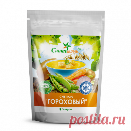 Выбирайте лучшее!  ЖИВЫЕ ВИТАМИНЫ!  высокоолеиновое, подсолнечное масло,холодного прессования ЭЛИТНОЕ 
Суп-пюре «Гороховый» Состав продукта из криопорошков
горох, зелень петрушки, корень петрушки, корень сельдерея, лук репчатый, морковь, чеснок
Активные вещества
фитонциды, аминокислоты, эфирные масла, каротиноиды, пищевые волокна
Гороховый суп-пюре от &quot;Сантевилль&quot; не только хорошо насыщает на несколько часов
