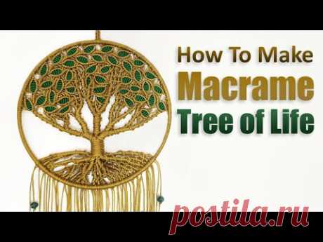 I made Macrame Window Curtain. DIY Tutorial Macrame Boho Decor - YouTube