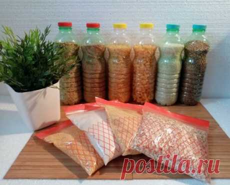 Бюджетное хранение сыпучих продуктов на кухне