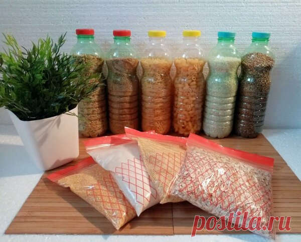 Бюджетное хранение сыпучих продуктов на кухне