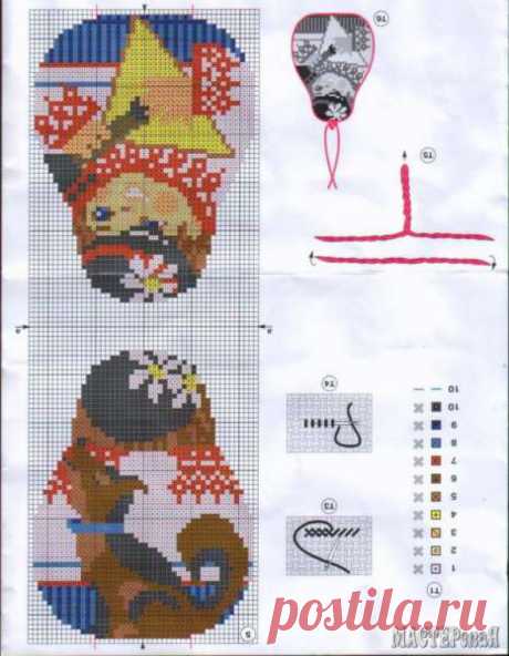 Матрешки. Вышивка крестом.Схемы | МАCTЕРскаЯ