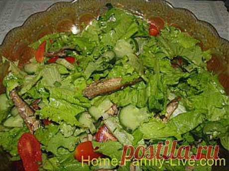 Кулинарные рецепты Салат из шпрот