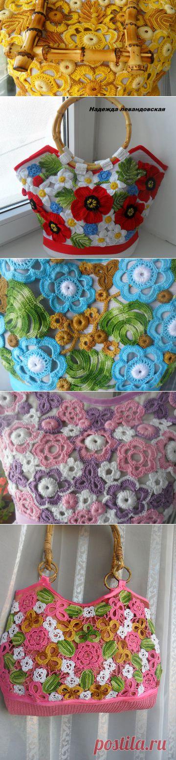 Сумки в технике ирландского кружева Надежды Левандовской | Умелые ручки
