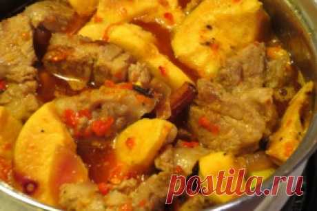 Мясо с айвой Мясо с айвой ,оригинальное и вкусное блюдо,  однажды попробовав обязательно захочется вновь его  приготовить и всех угостить
