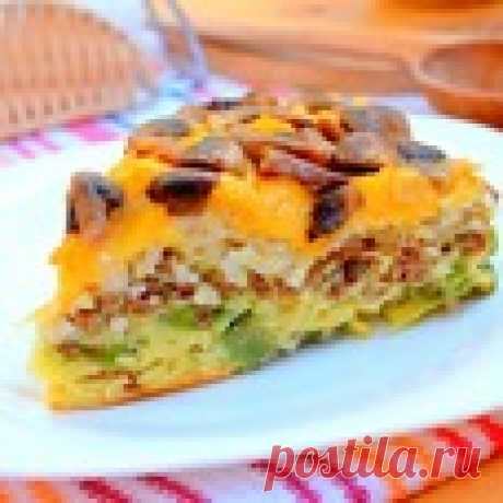 Многослойный заливной пирог Кулинарный рецепт