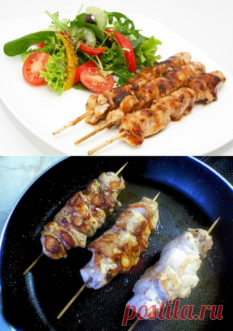 Быстрый шашлычок на сковороде