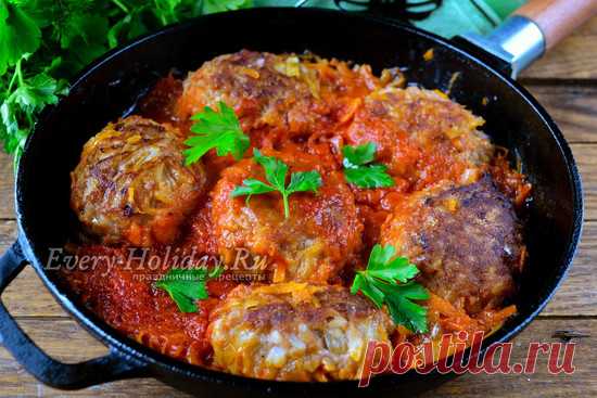 Ленивые голубцы, рецепт с рисом и фаршем