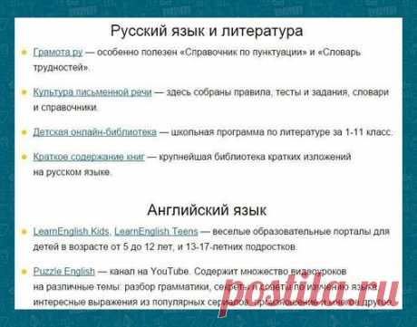 19 сайтов в помощь тем, кто учится: