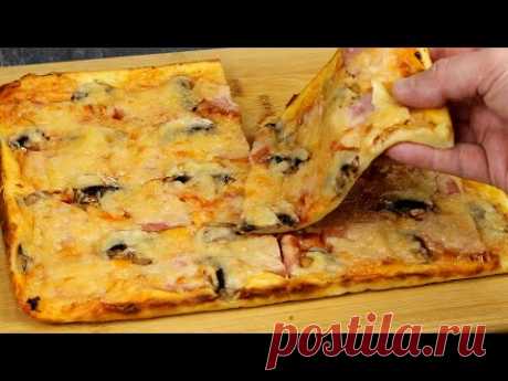 Больше не мучаюсь с тестом! Тесто для пиццы🍕 за 1 минуту! СУПЕР рецепт теста для пиццы!