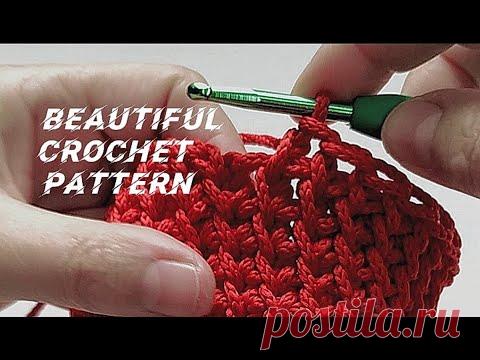 Вязание крючком // УЗОР по кругу  БЕСШОВНЫМ способом .