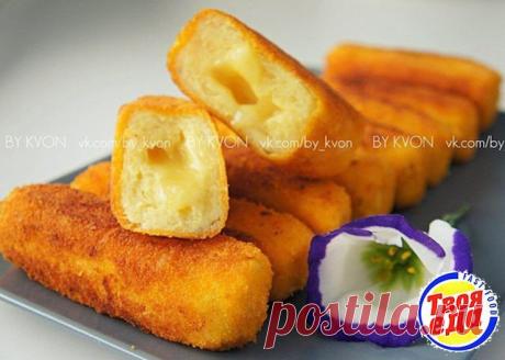 Очень вкусные картофельные палочки с сыром