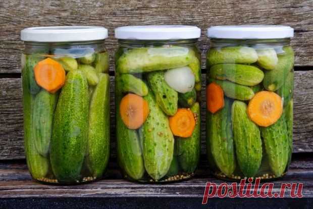 Маринованные огурцы с морковью и луком на зиму — Сад Заготовка
