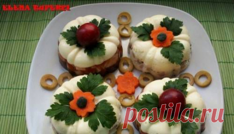 Рецепт закуски «Пирожные с курицей» / Простые рецепты