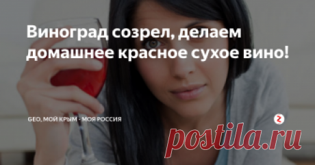 Виноград созрел, делаем  домашнее красное сухое вино! В Крыму,  Сочи и России с конца сентября до середины ноября созревают традиционные "винные" сорта винограда - "Изабелла", "Лидия". Виноград "Изабелла" активно используется любителями и знатоками для изготовления  "домашнего" красного вина. Занятие не только исторически традиционное, но и, можно сказать, "сакральное" !
Вот один из многочисленных способов приготовления вина из своего ("с участка") и