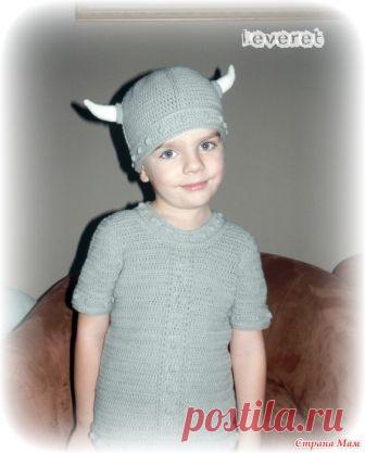 . Костюм викинга крючком Добрый день, с наступающим всех! Осталось совсем немного до Нового года, сегодня показываю костюм викинга, который связала ребенку в сад, но который там так и не надели.