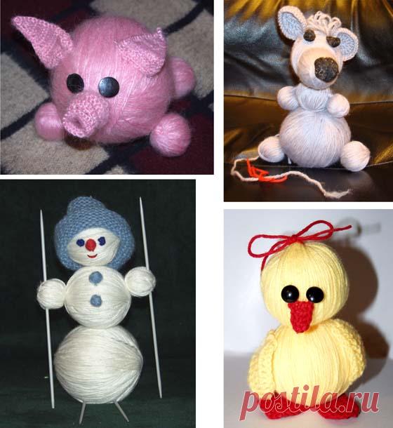 Олеся Емельянова. Игрушки с сюрпризами из клубков. Сделай сам игрушку в подарок! Игрушки своими руками.