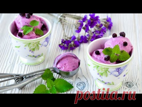 Мороженое с черной смородиной ☆ Яркий вкус и удивительный цвет