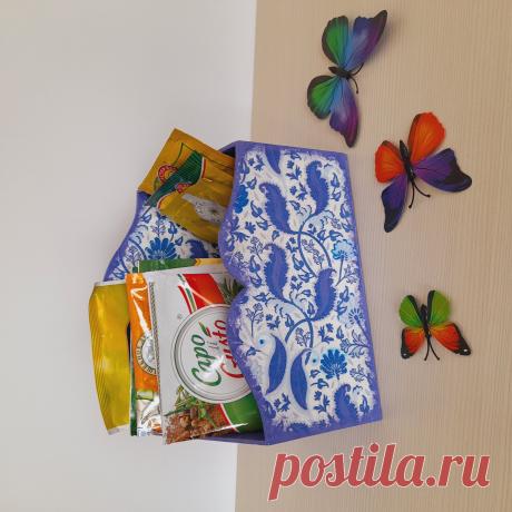Короб для специй. Декупаж.